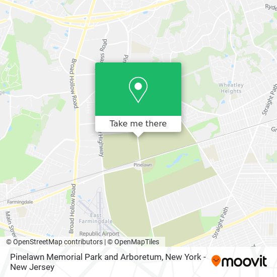 Pinelawn Memorial Park and Arboretum map