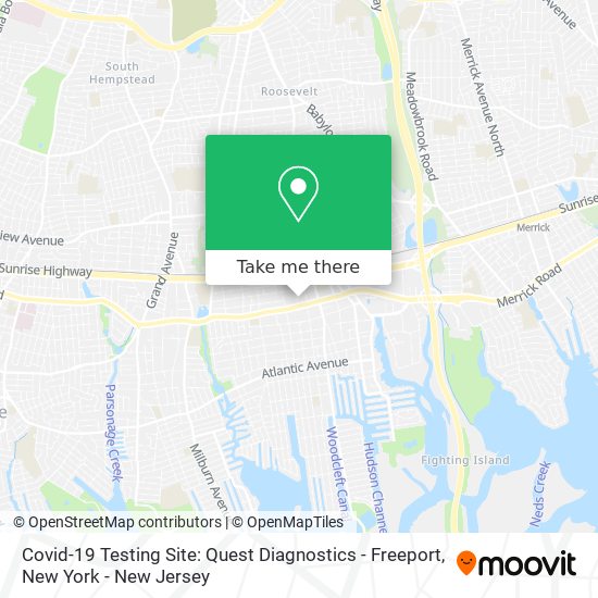 Covid-19 Testing Site: Quest Diagnostics - Freeport map