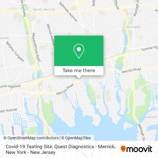 Mapa de Covid-19 Testing Site: Quest Diagnostics - Merrick