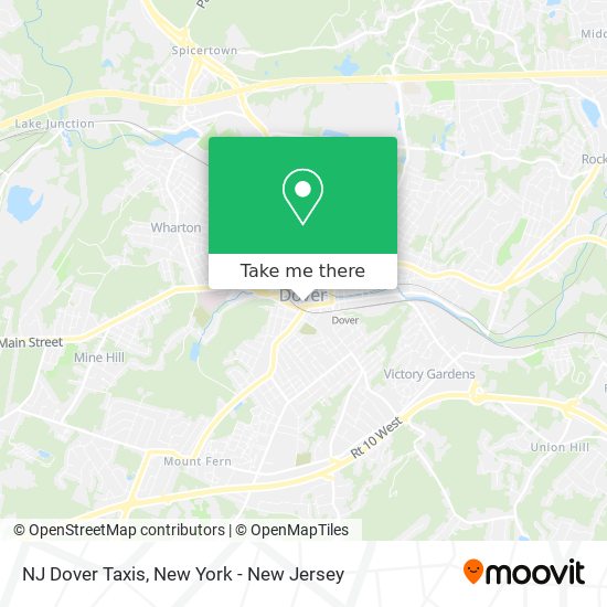 NJ Dover Taxis map