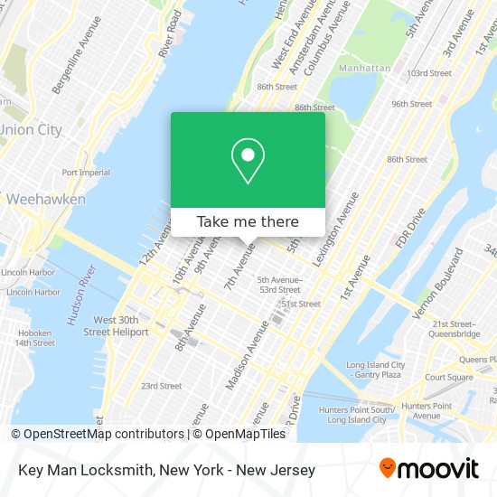 Key Man Locksmith map