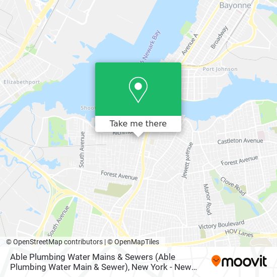 Mapa de Able Plumbing Water Mains & Sewers (Able Plumbing Water Main & Sewer)