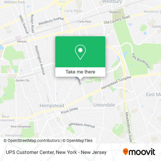 UPS Customer Center map