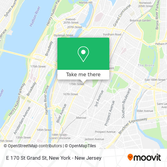 E 170 St Grand St map
