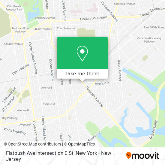 Flatbush Ave intersection E St map