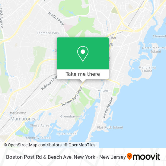 Mapa de Boston Post Rd & Beach Ave