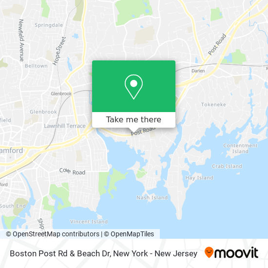 Boston Post Rd & Beach Dr map