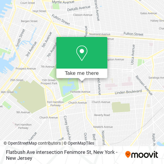 Mapa de Flatbush Ave intersection Fenimore St