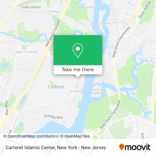 Carteret Islamic Center map