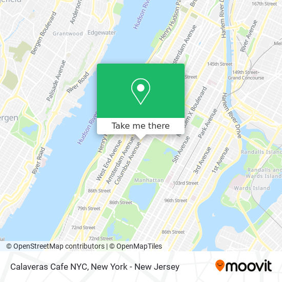 Calaveras Cafe NYC map