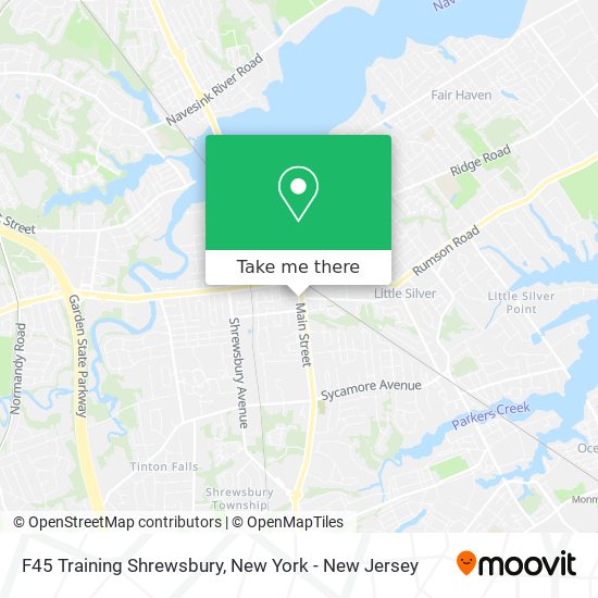 F45 Training Shrewsbury map