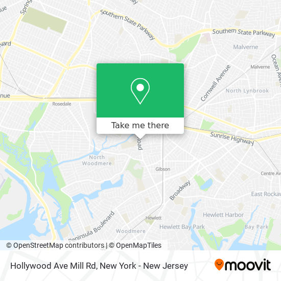 Mapa de Hollywood Ave Mill Rd