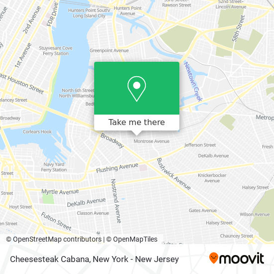 Cheesesteak Cabana map