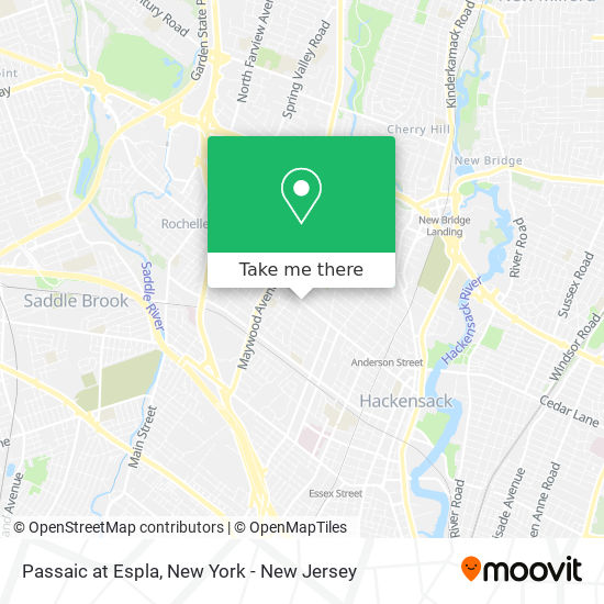 Passaic at Espla map