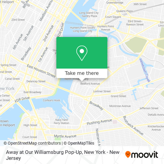 Away at Our Williamsburg Pop-Up map
