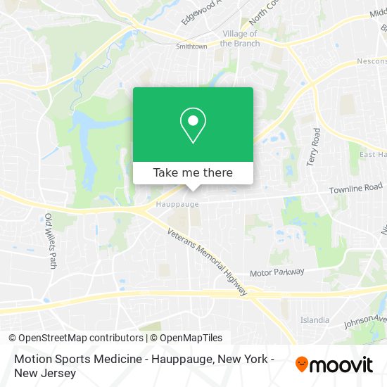 Mapa de Motion Sports Medicine - Hauppauge