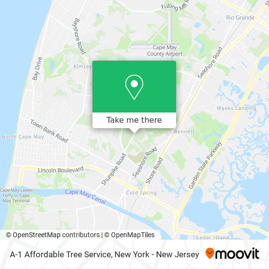 Mapa de A-1 Affordable Tree Service