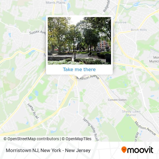 Morristown NJ map