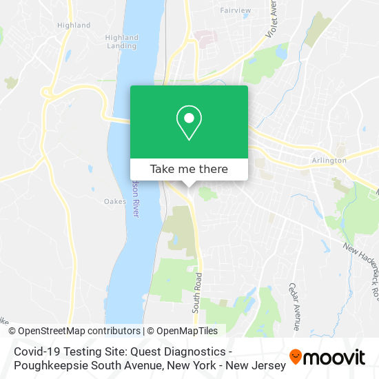 Mapa de Covid-19 Testing Site: Quest Diagnostics - Poughkeepsie South Avenue
