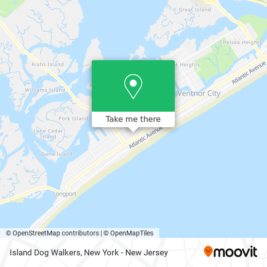 Island Dog Walkers map