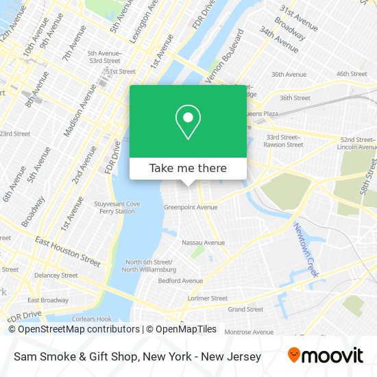 Mapa de Sam Smoke & Gift Shop