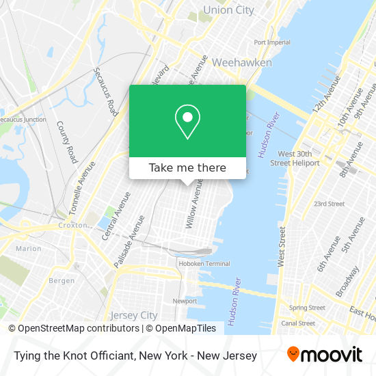 Mapa de Tying the Knot Officiant