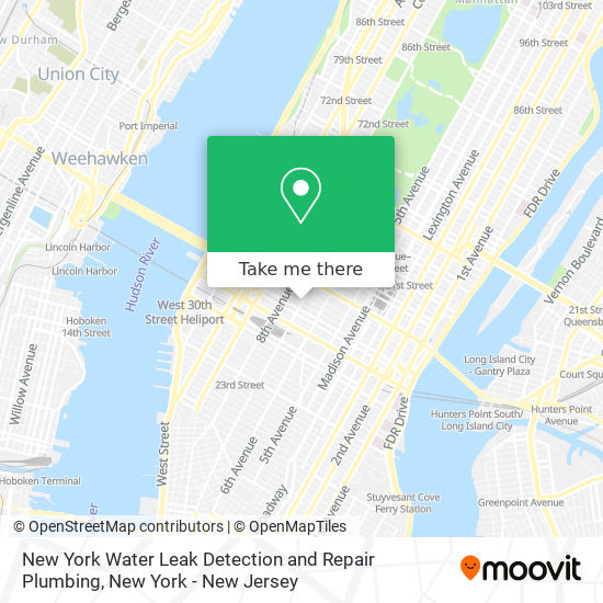 Mapa de New York Water Leak Detection and Repair Plumbing