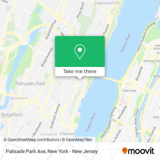 Palisade Park Ave map