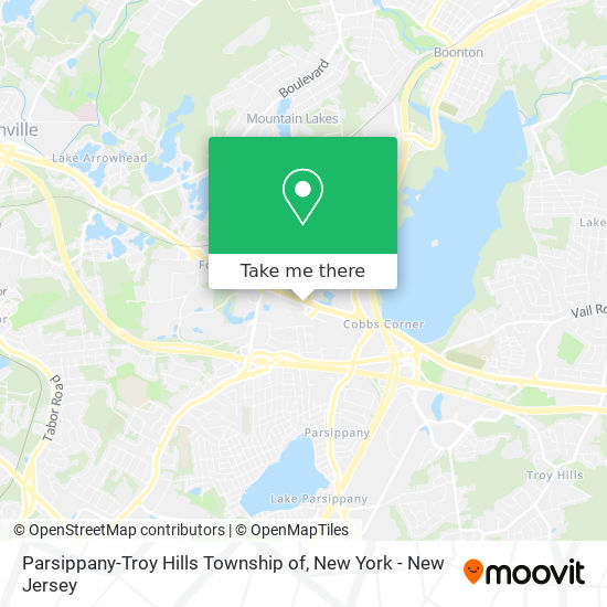 Mapa de Parsippany-Troy Hills Township of