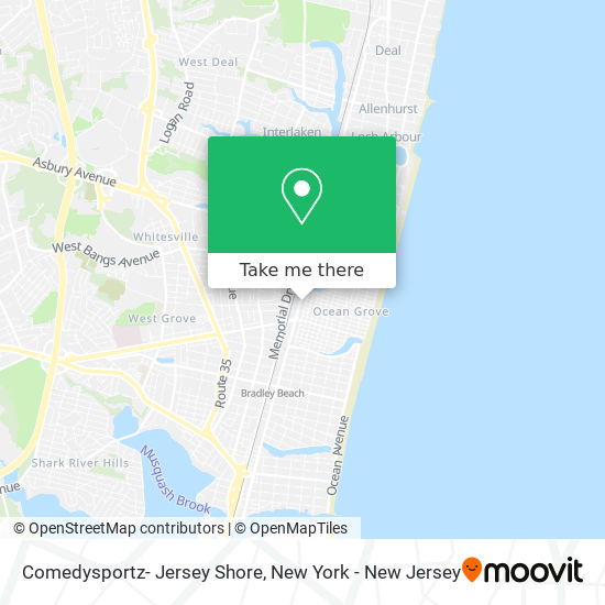 Comedysportz- Jersey Shore map