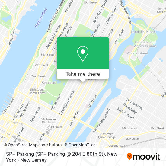 Mapa de SP+ Parking (SP+ Parking @ 204 E 80th St)