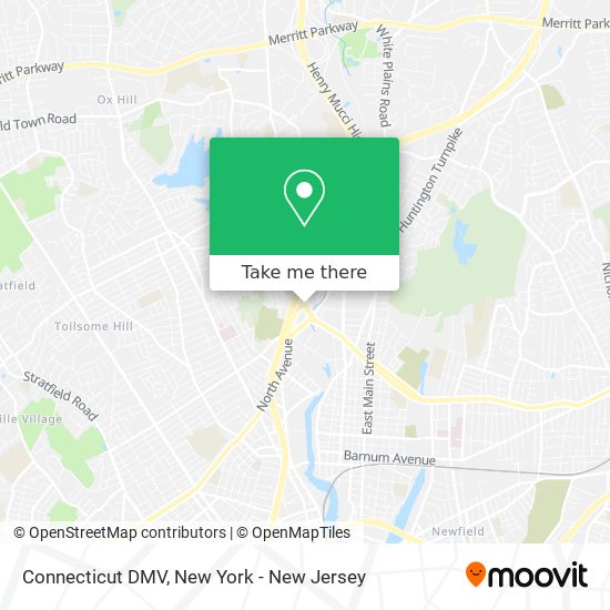 Mapa de Connecticut DMV