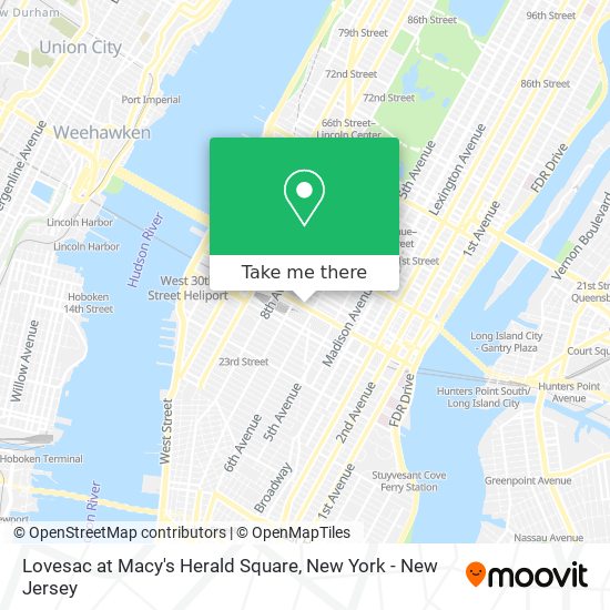 Lovesac at Macy's Herald Square map