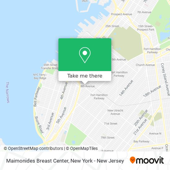 Maimonides Breast Center map