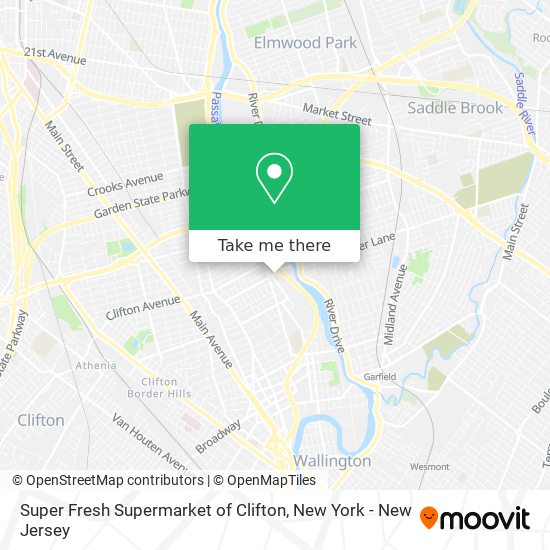 Mapa de Super Fresh Supermarket of Clifton