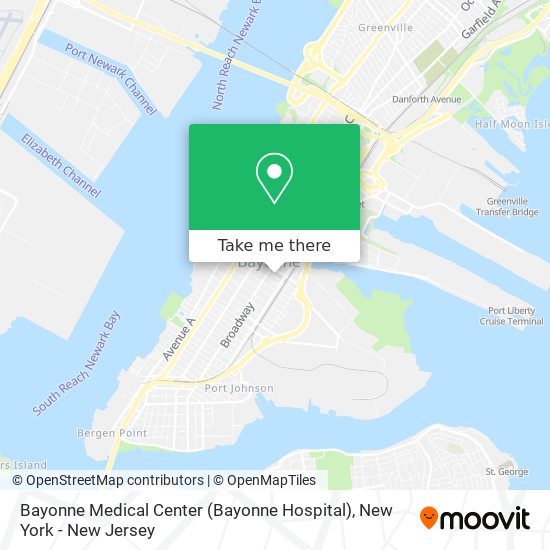 Bayonne Medical Center (Bayonne Hospital) map