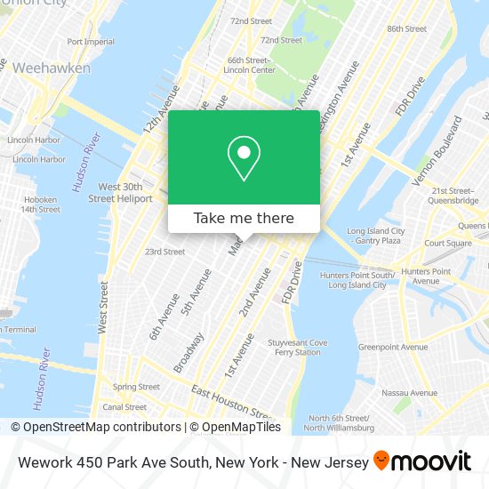 Wework 450 Park Ave South map