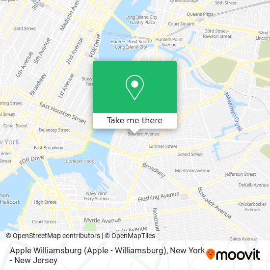 Mapa de Apple Williamsburg