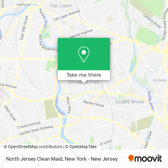 North Jersey Clean Maid map