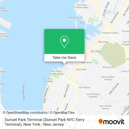 Mapa de Sunset Park Terminal (Sunset Park NYC Ferry Terminal)