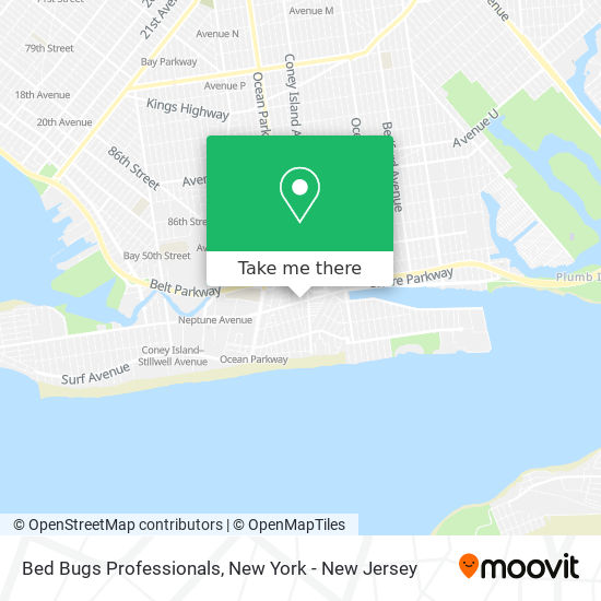 Bed Bugs Professionals map