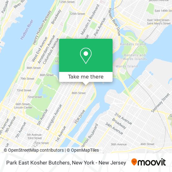 Mapa de Park East Kosher Butchers