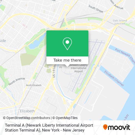 Terminal A (Newark Liberty International Airport Station Terminal A) map