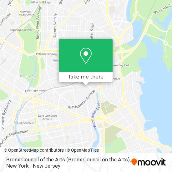 Mapa de Bronx Council of the Arts