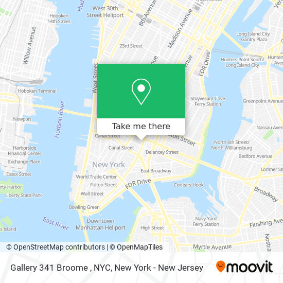 Gallery 341 Broome , NYC map