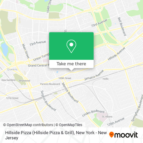 Mapa de Hillside Pizza (Hillside Pizza & Grill)