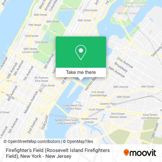 Mapa de Firefighter's Field (Roosevelt Island Firefighters Field)