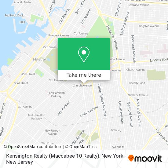 Mapa de Kensington Realty (Maccabee 10 Realty)