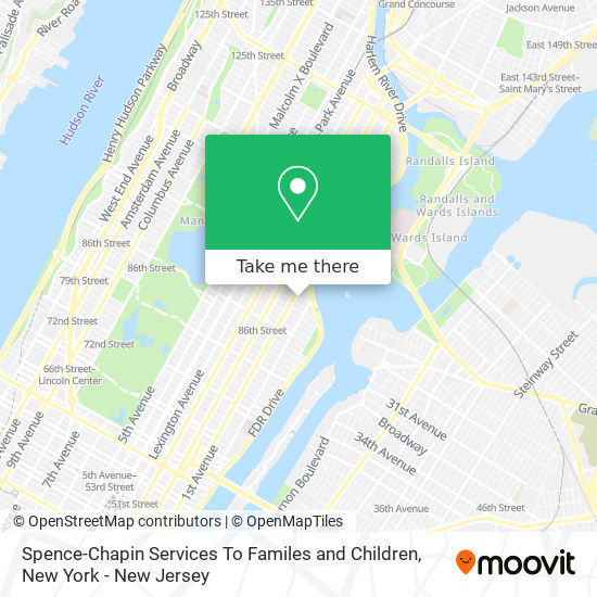 Mapa de Spence-Chapin Services To Familes and Children