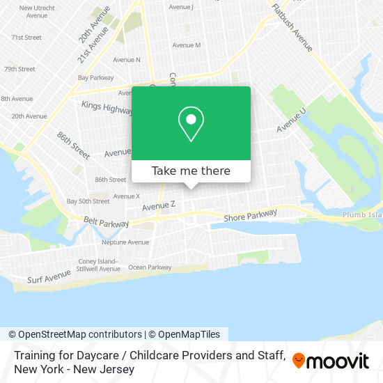 Training for Daycare / Childcare Providers and Staff map